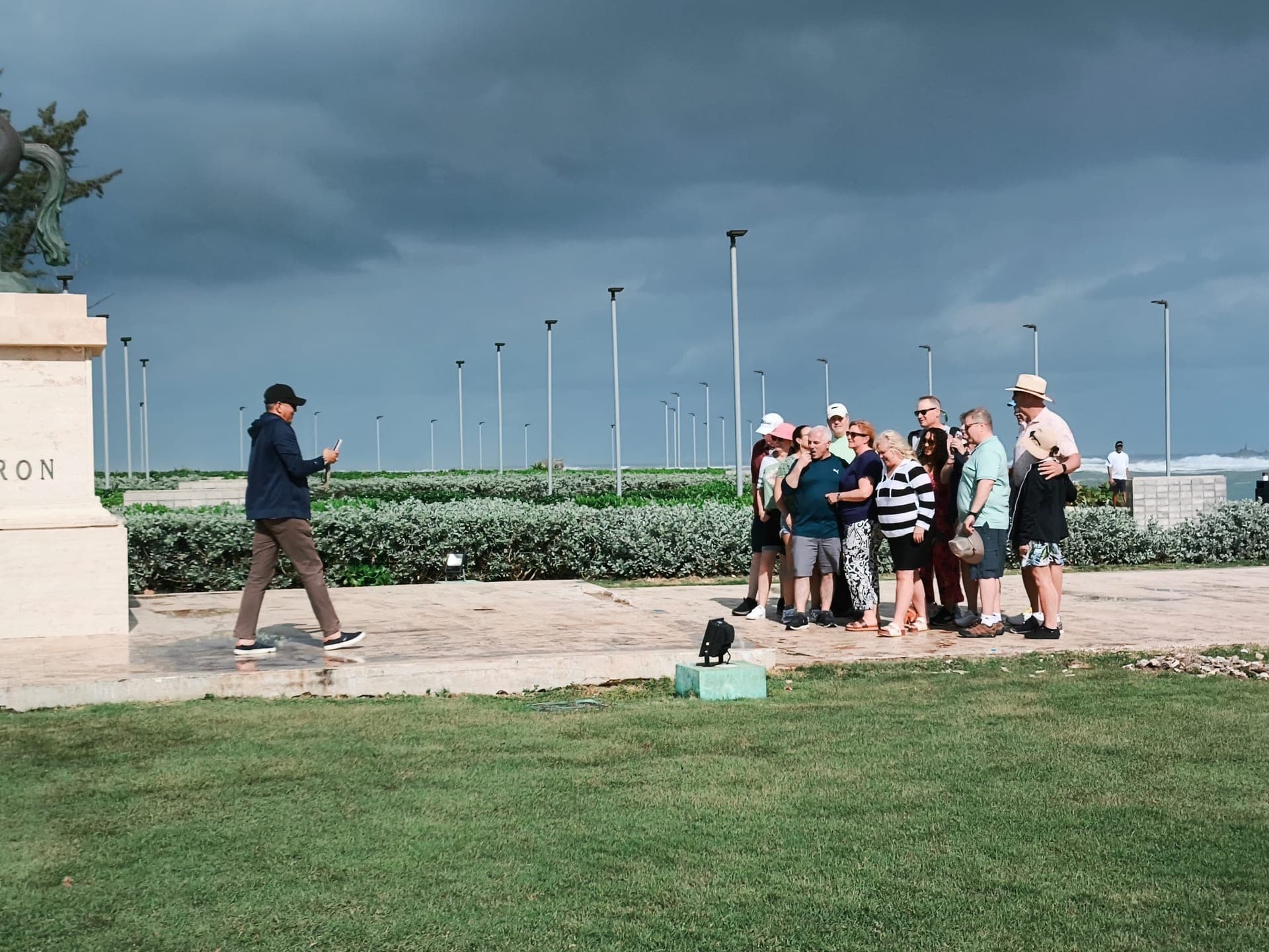Gathered along the Malecón seafront